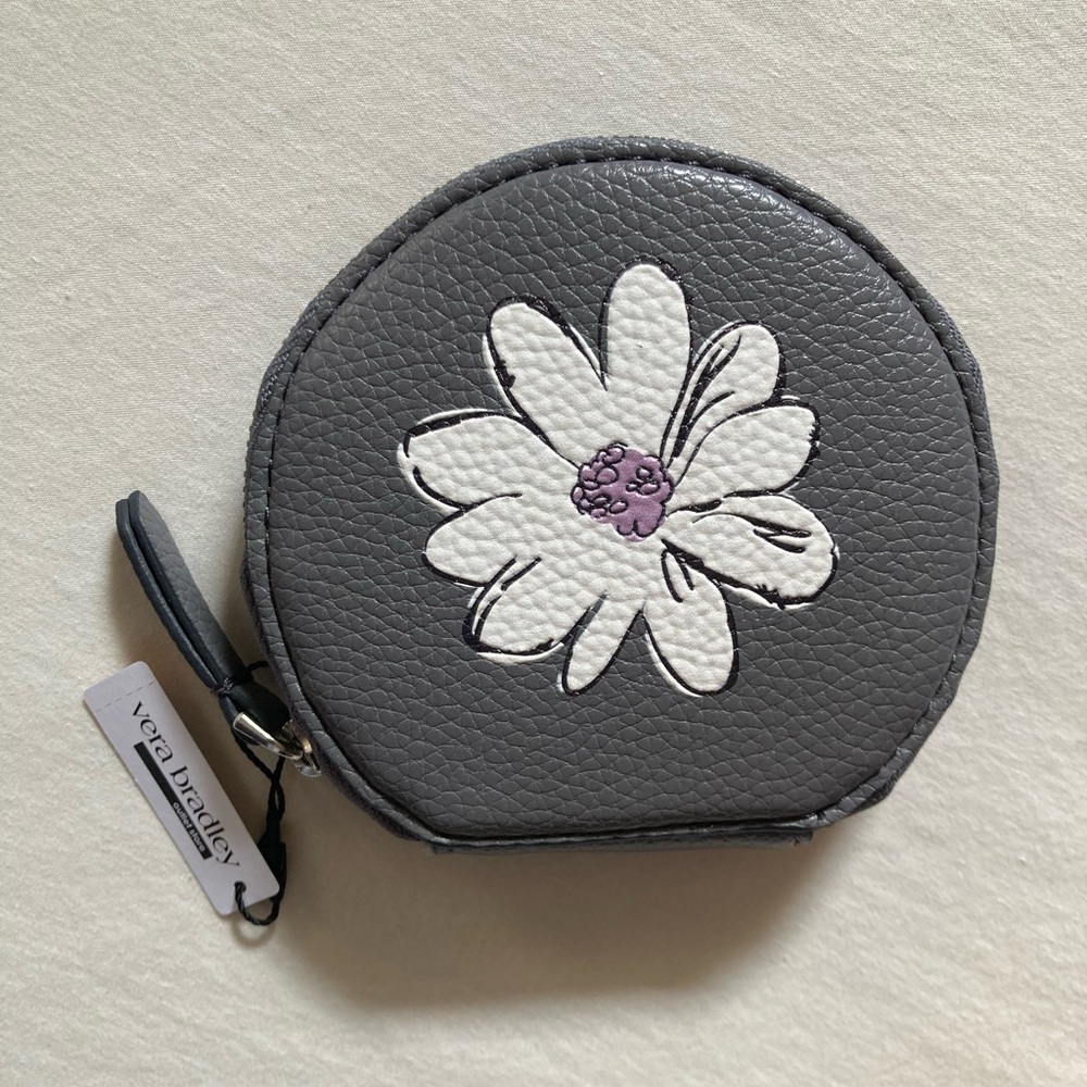 Vera Bradley Faux Leather Flower Coin Purse